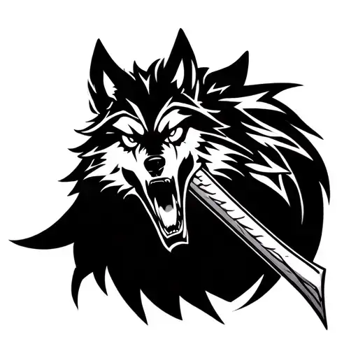 Trible Wolf With Axe Inspired By Venom