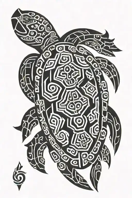 Polynesian Turtle Swimming