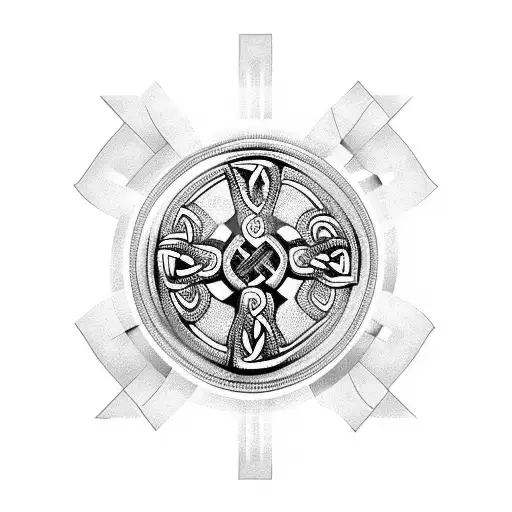 Celtic Cross With Dragow Wrapped Around
