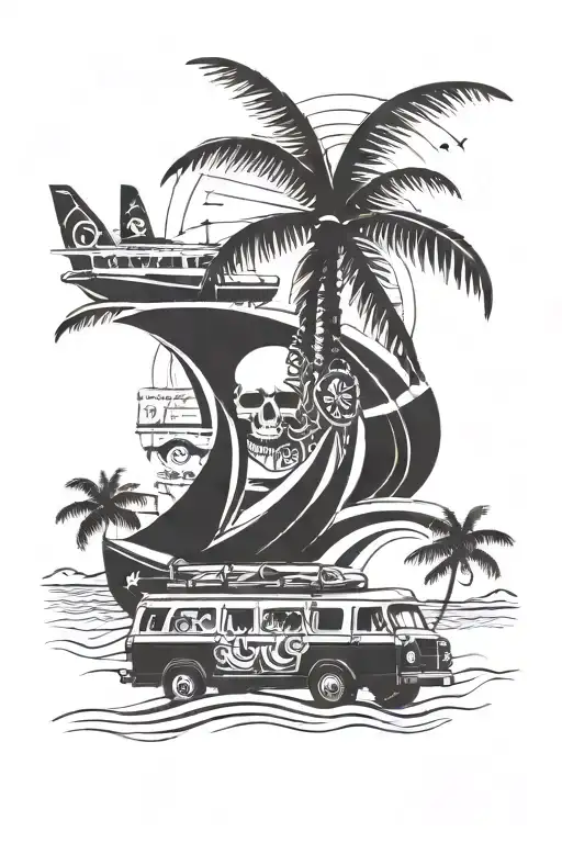 Beach Scene And A 1995 Landcrusier Troop Carrier