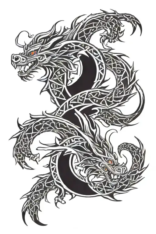 Gemini Dragon Intertwined