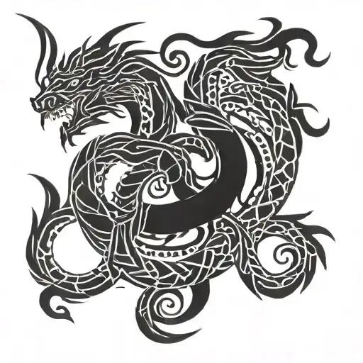 Gemini Dragon Intertwined