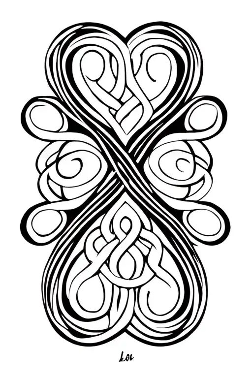 Celtic Friendship Love Infinity Unalome Symbol Integrated