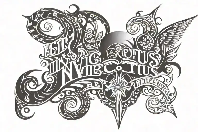 I Want To Tattoo Just The Text Invictus With The Best Font