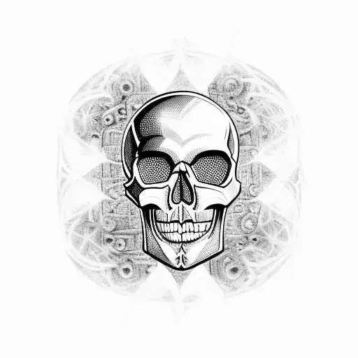 Skull Exploding From Circuits