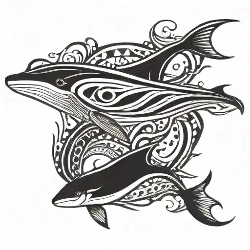 Fin Whale Black And White