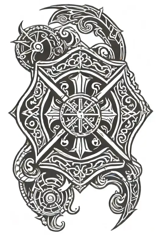 Norse Maltese Cross Firefighter