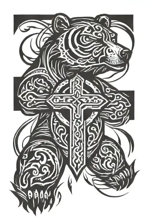 Christian Cross Bear