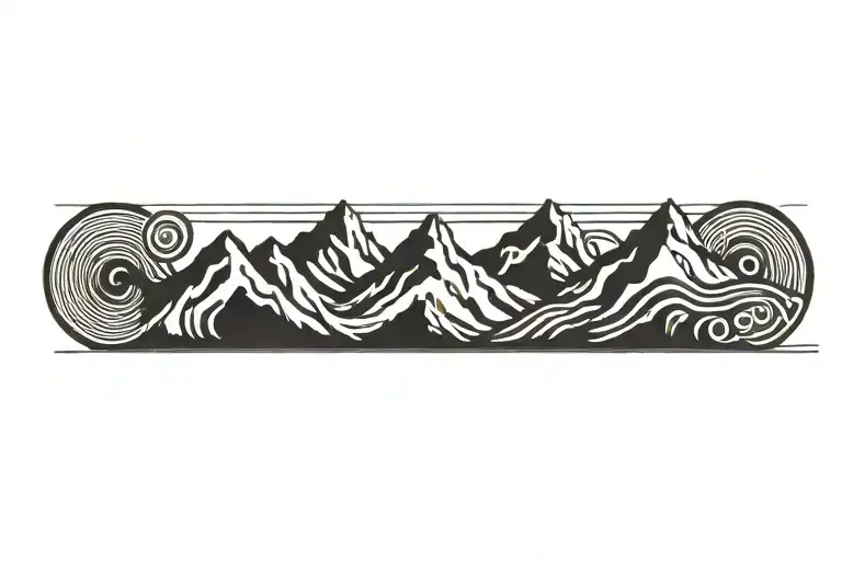 Mountains Turning Into Waves