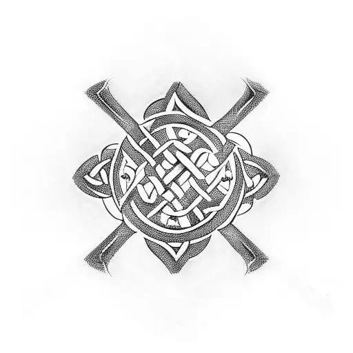 M Dot With Celtic Symbols