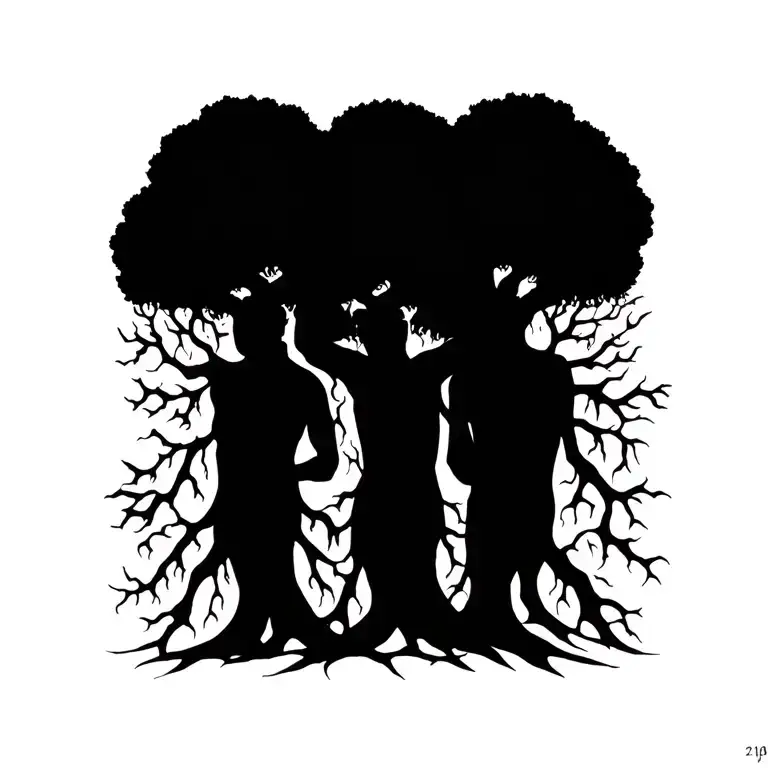 Three Sons As Part Of Tree