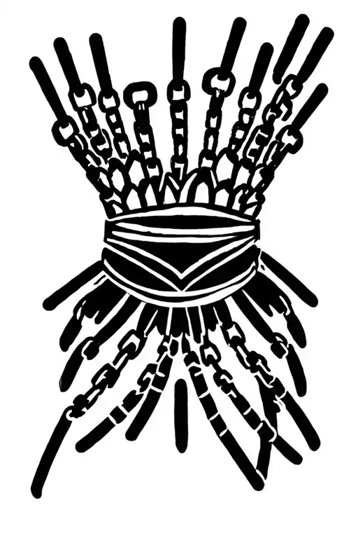 Chains Made Of African Crowns Symbolizing Royalty