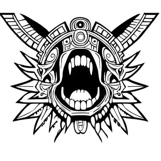 Aztec God Of Death Mouth Open