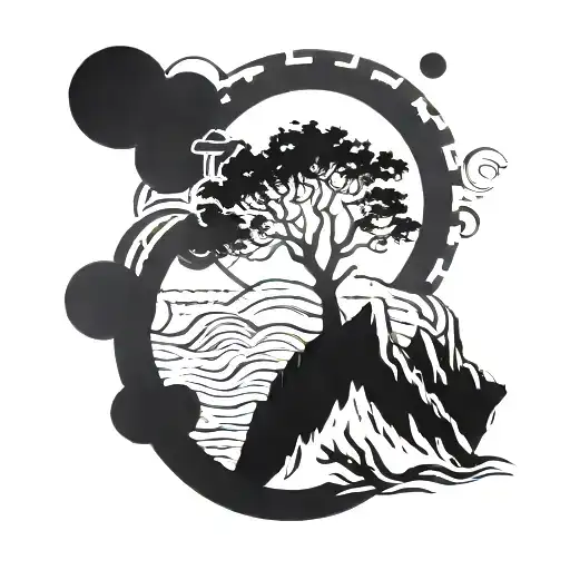 A Tree Deeply Rooted On A Mountain Peak