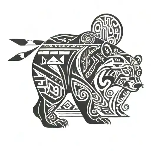 Bear And Native American