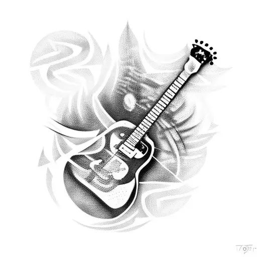 Guitar With Fire