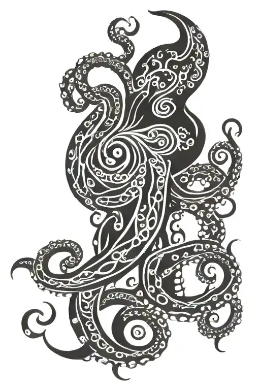 Octopus With Tentacles Spread