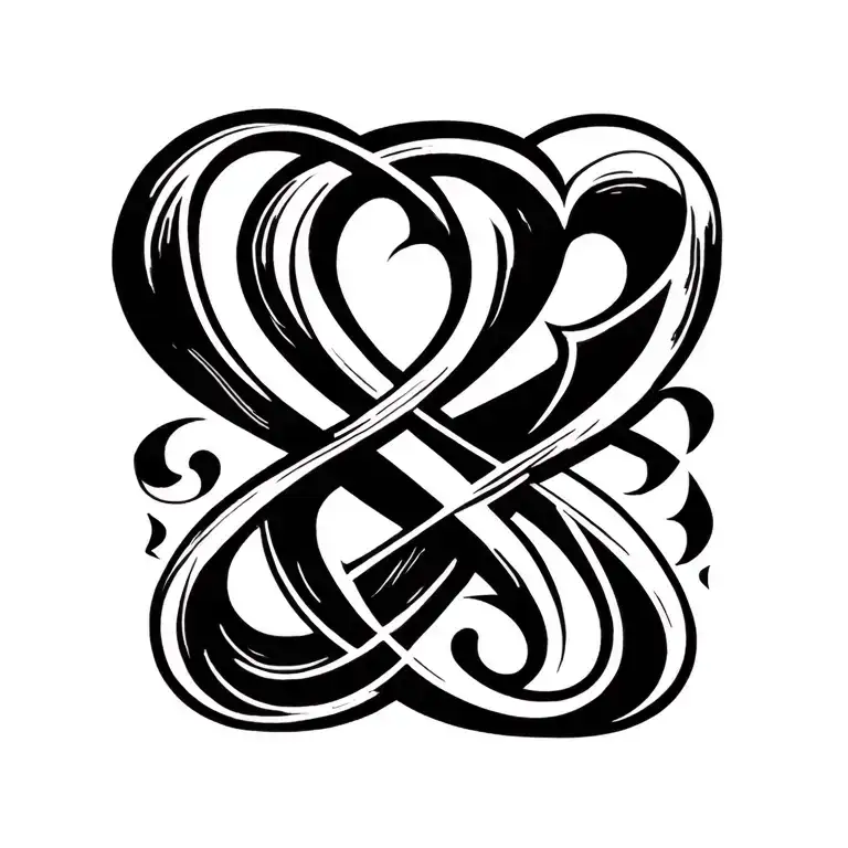Infinity Symbol With Little Heart And G Clef Mixed