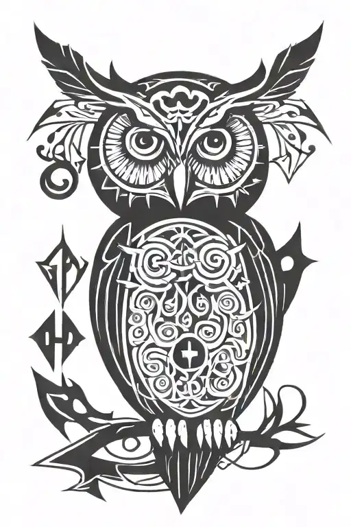 Owl Viking Runes