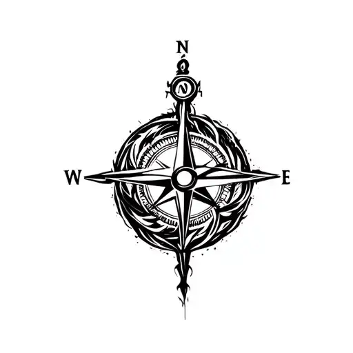 Tree Compass Anchor Intertwined