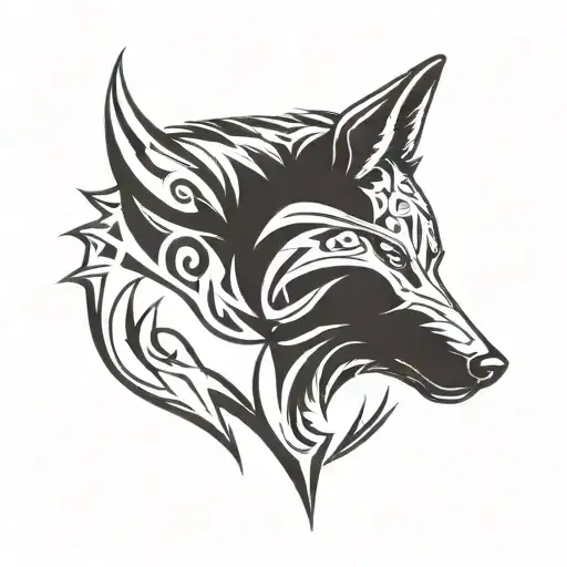 Combine Wolf Imagery With Ancient Tribal Symbols For A Unique