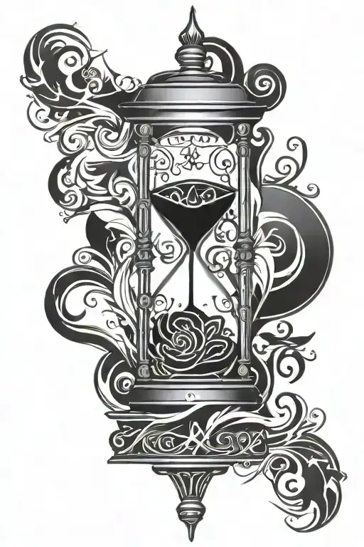 Hourglass Memento Mori Text