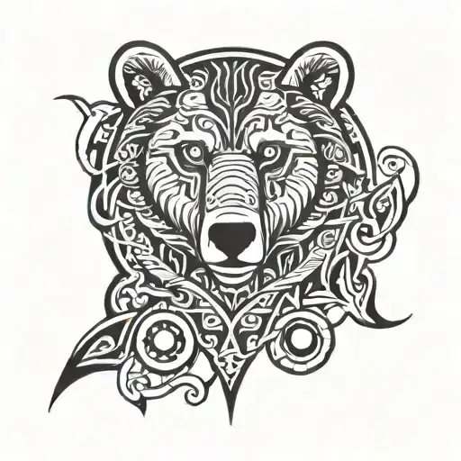 Bear Eyeball Hearts Connected