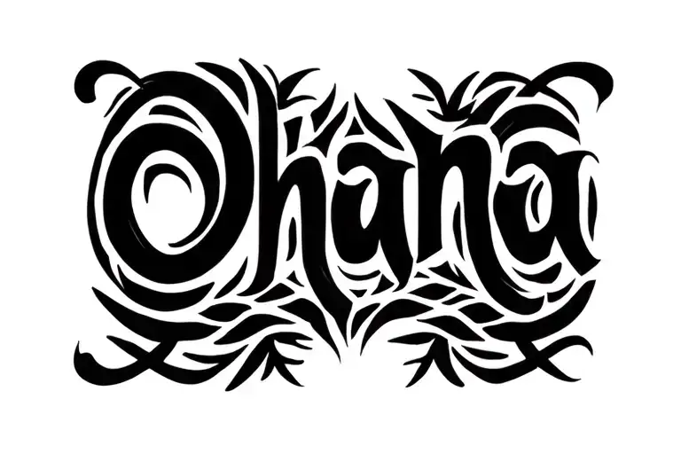Ohana Word With Background