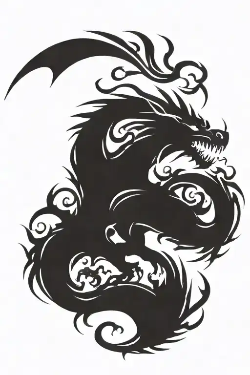 Dragon Protects Oak Sprout