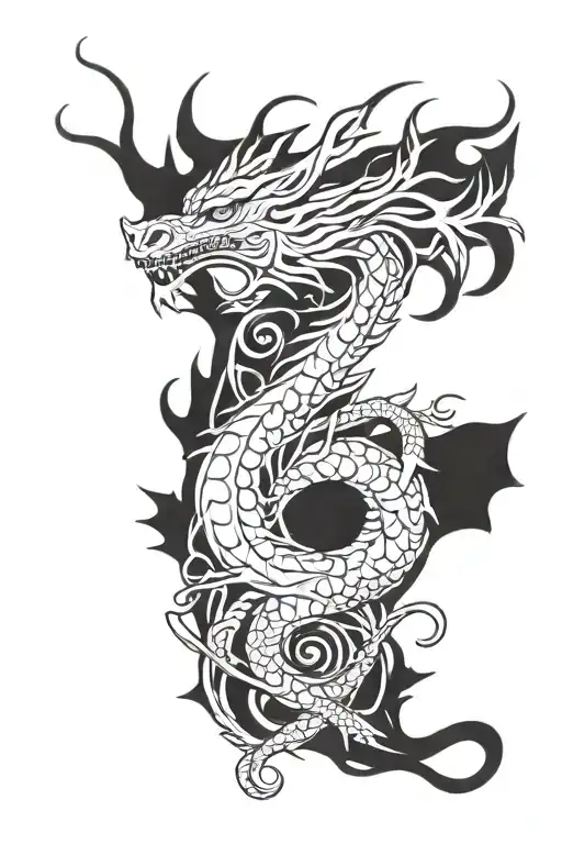 Dragon Protects Oak Sprout