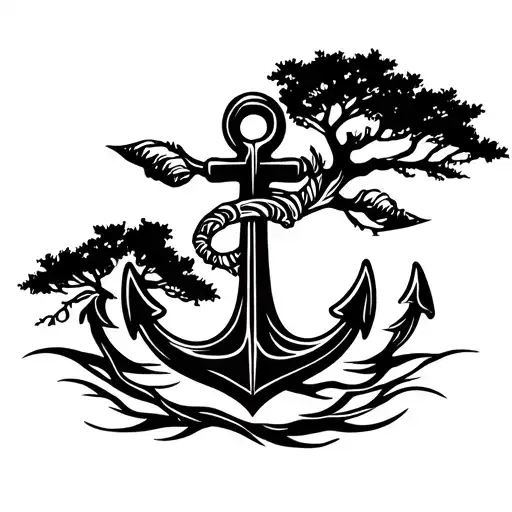 Oak Tree And Anchor