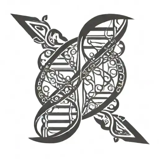 Dna Double Helix Intertwined