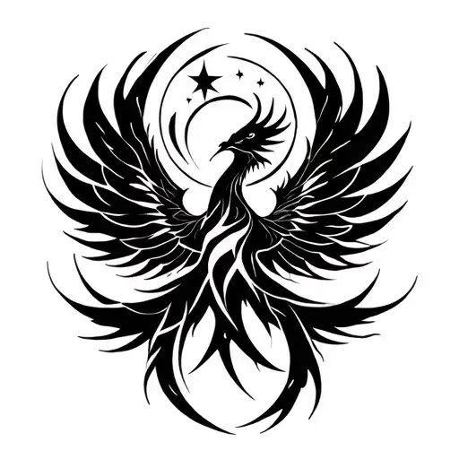 Sun Moon Stars Phoenix Rising