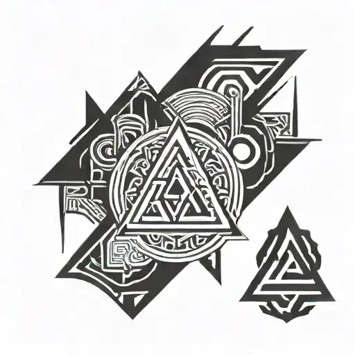 Elskhugi Mixed With Valknut Symbol