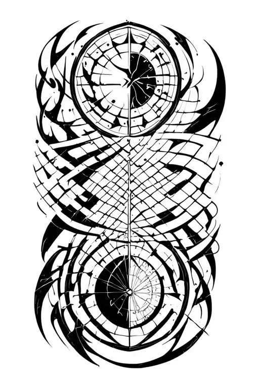 Web Of Wyrd With Patientia Ad Accipiendum Above And Fortitudo Ad Perficiendum Below