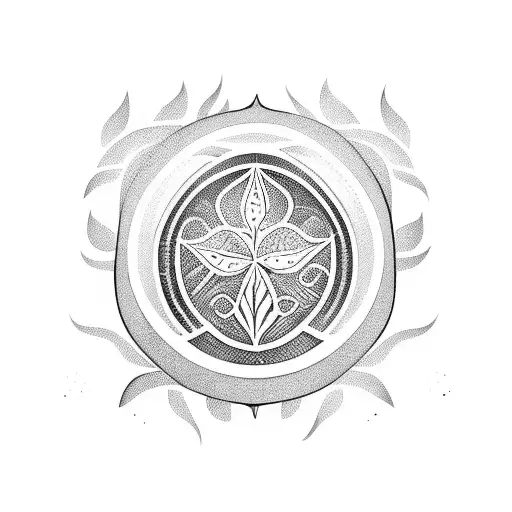 Dopamine Symbol Made Of Exotic Leaves