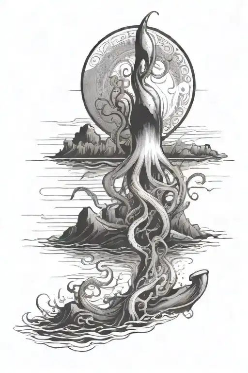 A Giant Squid In The Ocean