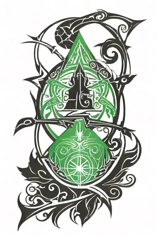 Green Jedi Symbol Incorporated Within