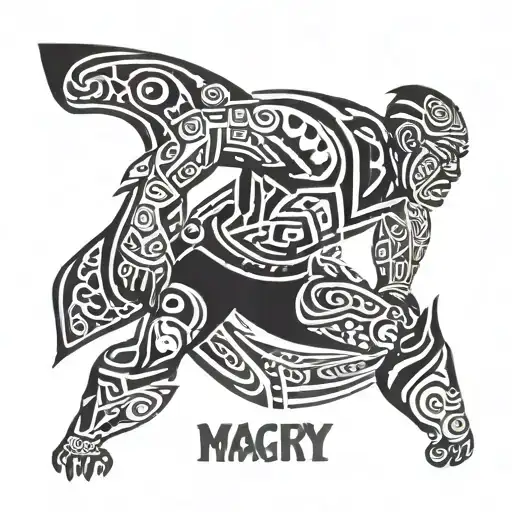 Rugby And Maori And Warrior And Shamanic