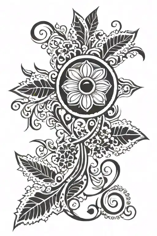 Incorporate Ancient Greek Ornament Elements Into A Floral Design For A Unique