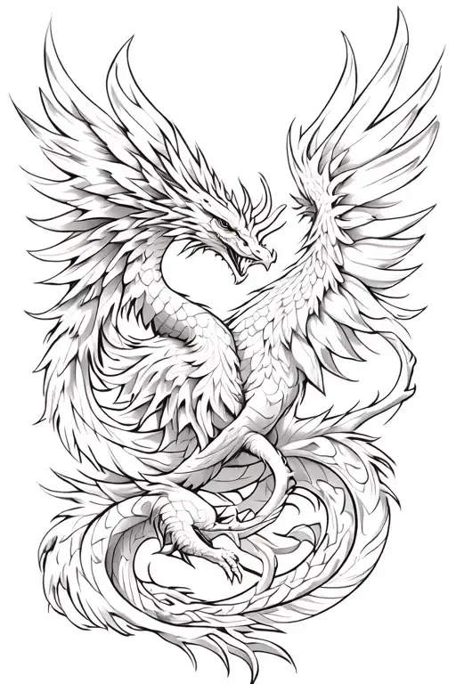 Phoenix And Dragon Wrapped