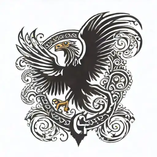 The Albanian Eagle Perched On Too Of A Lowercase Letter G