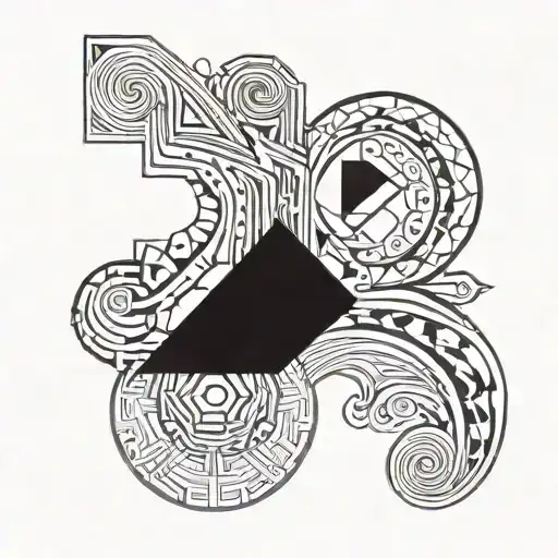 Abstract Chest Tattoo Neo Tribal