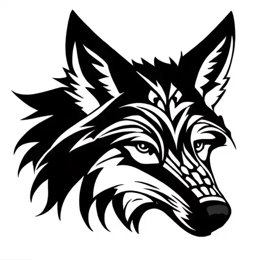 A Mix Of Fox And Wolf With Forest Shadows