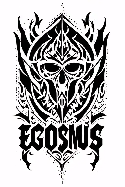 Egoismus Inscription With Shadows