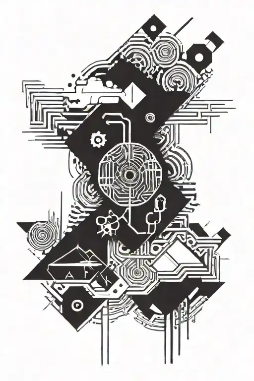 Creative Tattoo With An Information Technology Theme For Those Who Work With Computers