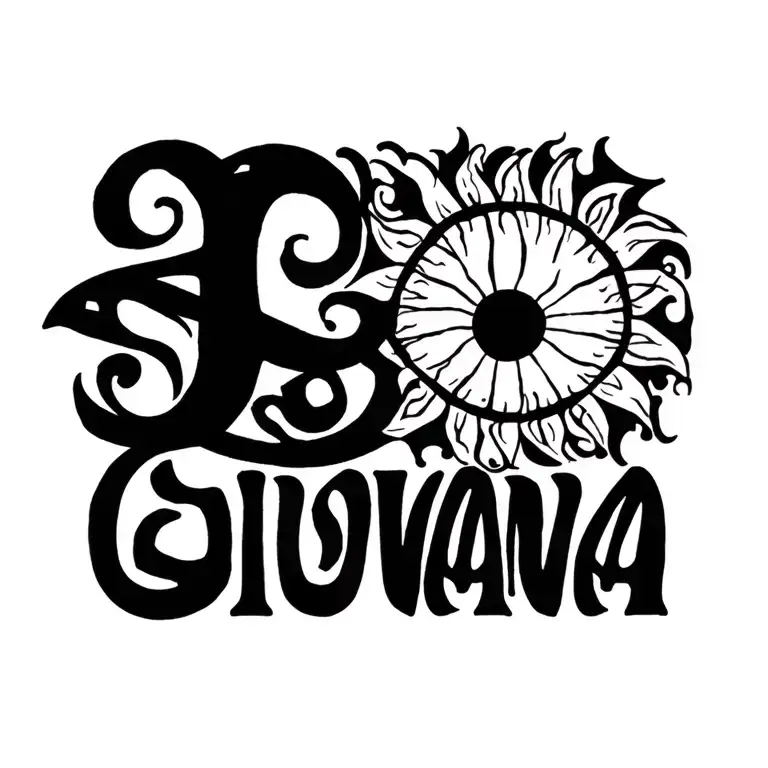 Giovana Name With A Sun In The Middle