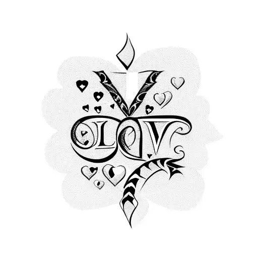 Love Written In Different Fonts