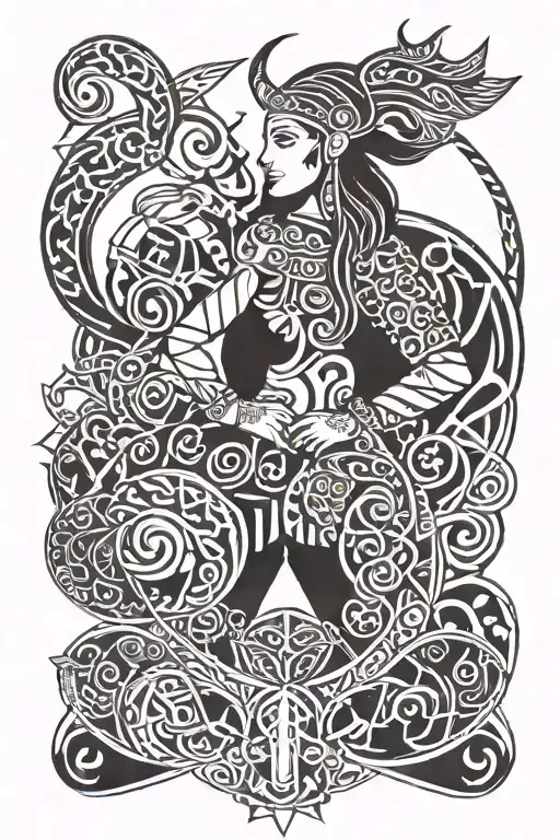 Viking Witch And Maori