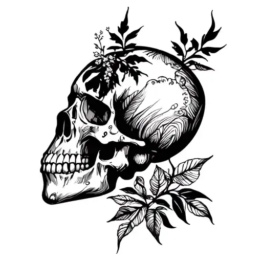Skull Nature Scene